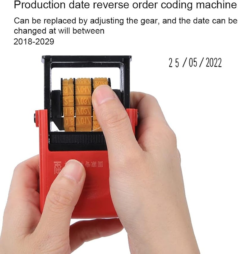 Manual Adjustable D 4 Type Quick Drying Ink Date Printer For Food Bags Labels - Image 4